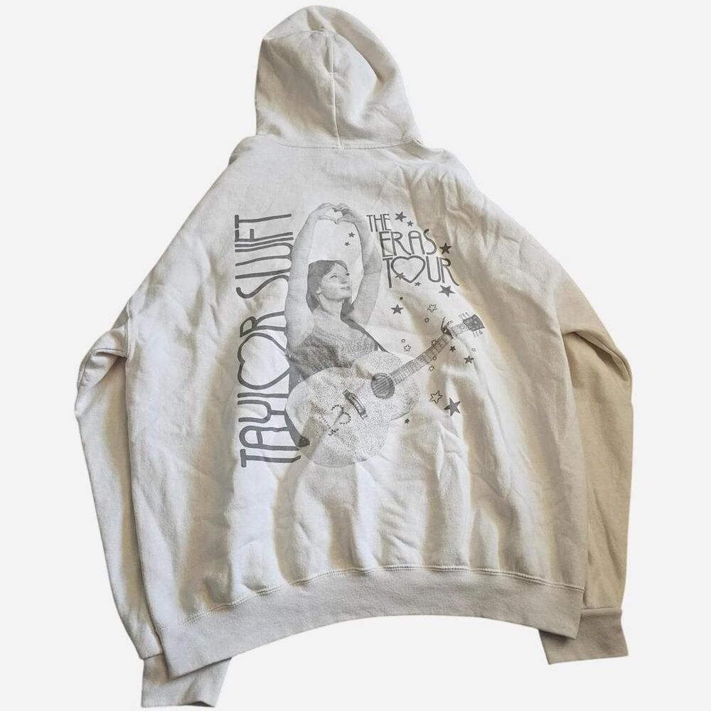 taylor swift the eras tour official merch cream pullover hoodie